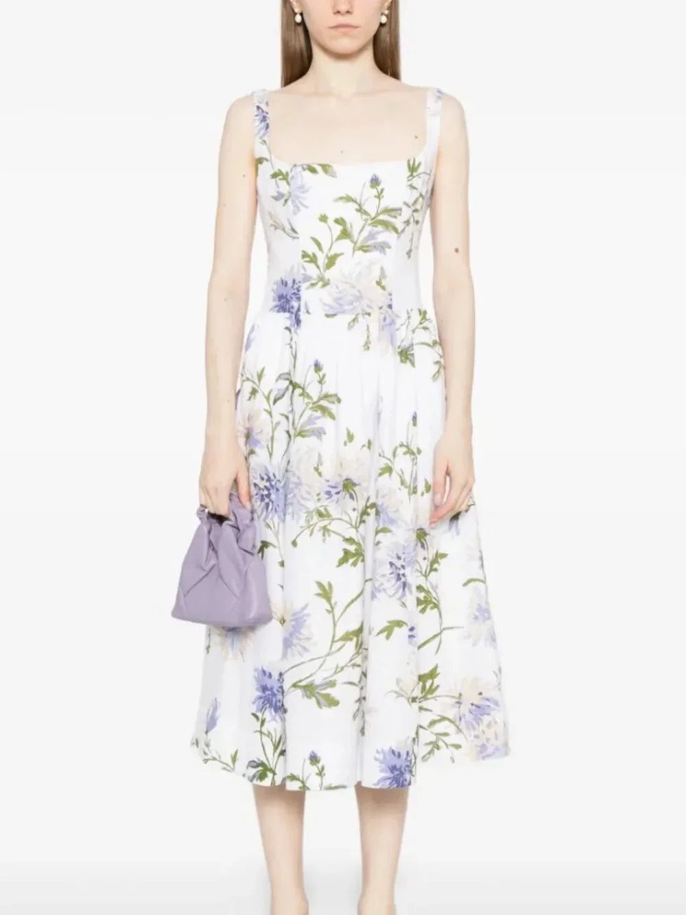 Reformation Janu Linen Midi Dress in Serenity Size 2